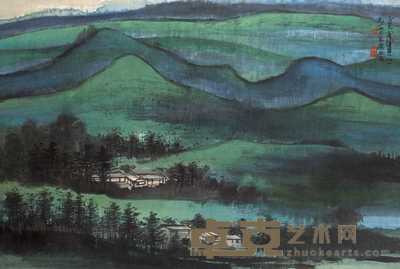 陈佩秋 青山居 立轴 45.5×67.5cm